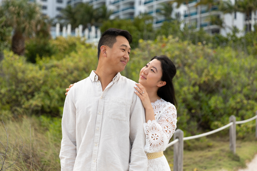 engagement photo session at 1 hotel south beach