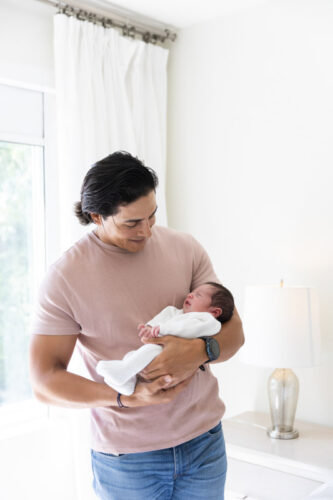 Newborn session at home in coral gables