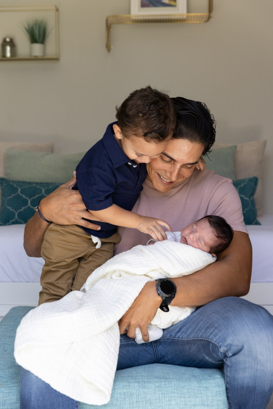 Newborn session at home in coral gables