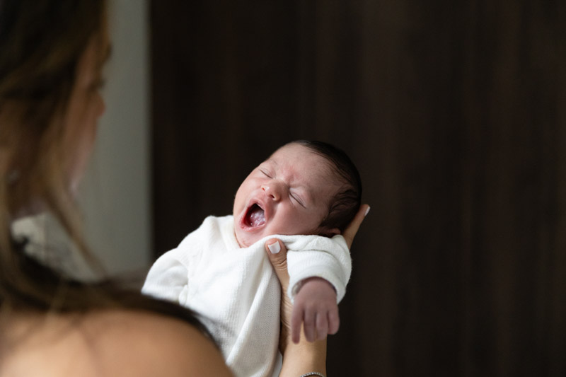 Newborn session at home in coral gables