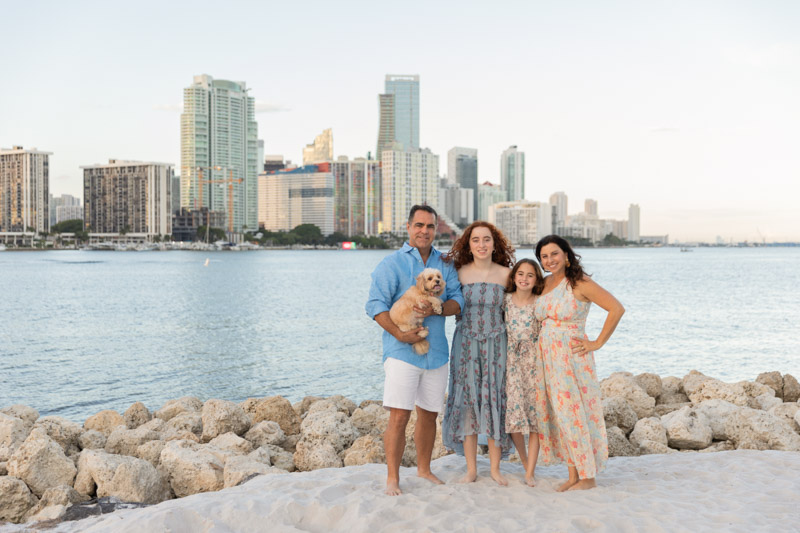 Family Photo Session at Key Biscayne Bridge Beach