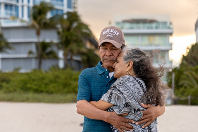 Couple at the Miami Beach Wyndham Hotel