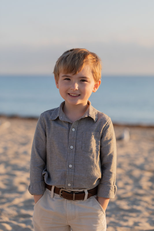portrait of boy on beach