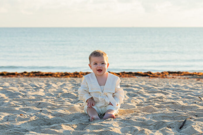 portrait of girl on beach