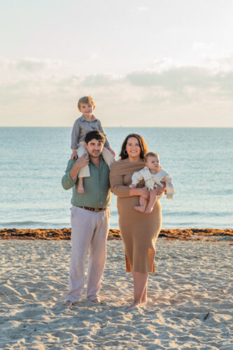 miami beach family of four photo session