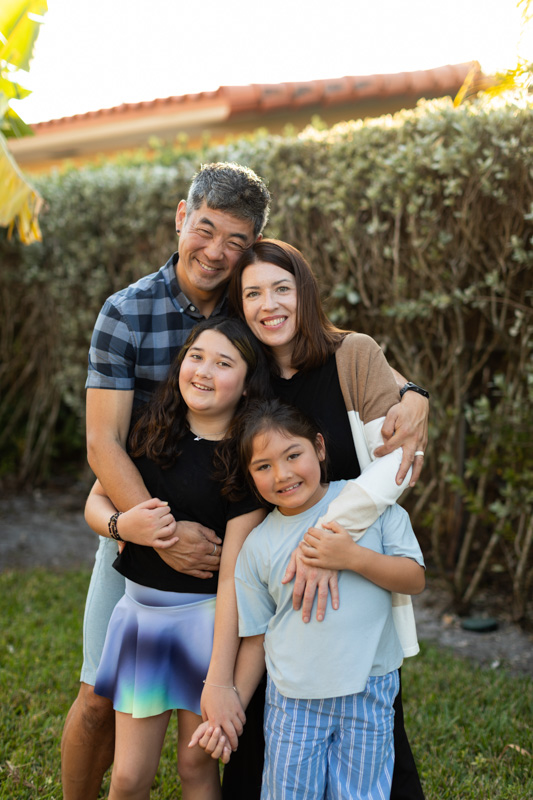 at home family photo session north miami