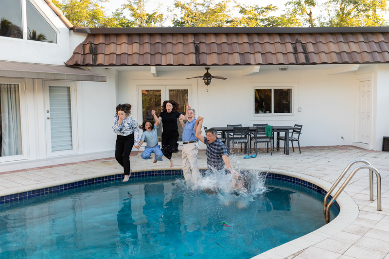 at home family photo session north miami