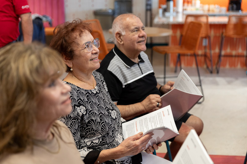 Older adults attending a technology class at Senior Planet Miami