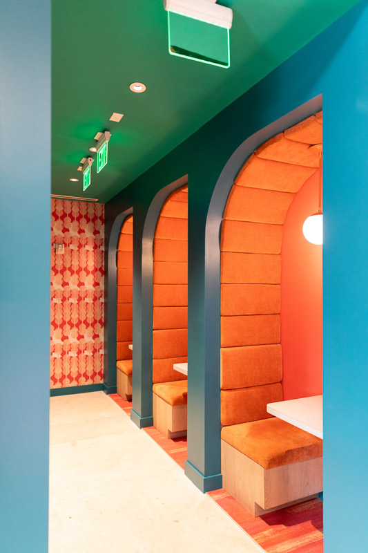 Art deco style interior of the Senior Planet Miami center in Wynwood